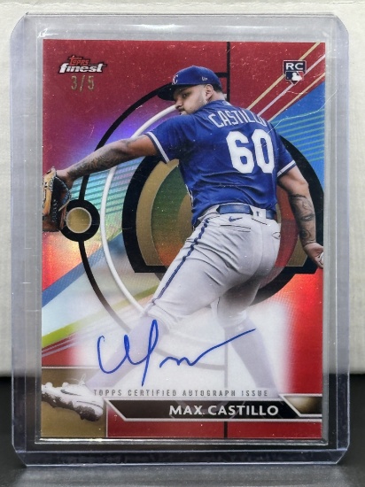 Max Castillo 2023 Topps Finest Red Refractor (#3/5) Rookie RC Auto #FA-MCAS