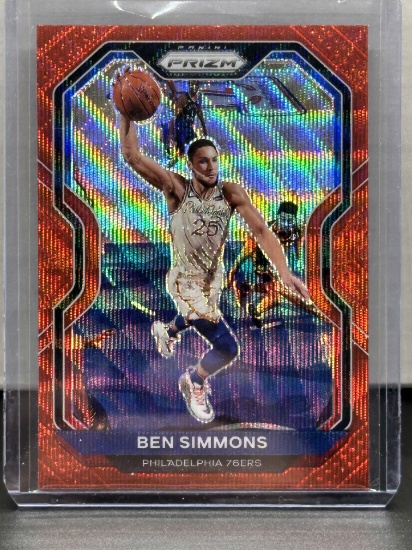 Ben Simmons 2020-21 Panini Prizm Red Wave Prizm Parallel #125