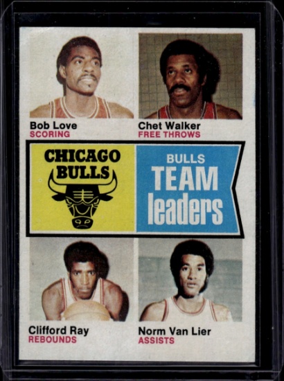 Bob Love Chat Walker Clifford Ray Norn Van Lier 1974-75 Topps Bulls Team Leaders #84