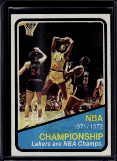 Lakers are NBA Champs 1972-73 Topps #159