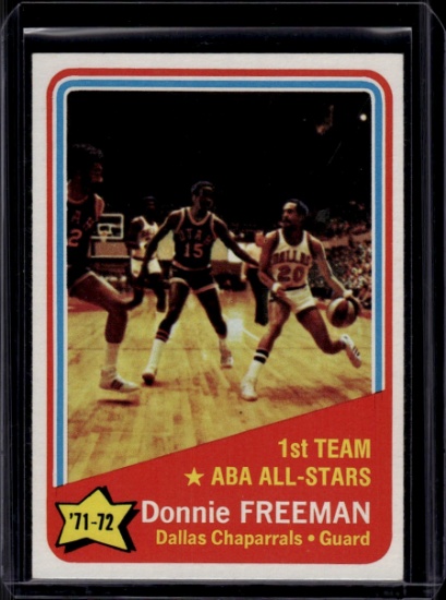 Donnie Freeman 1st Team ABA All Star 1972-73 Topps #252