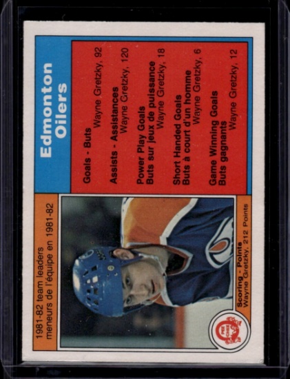 Wayne Gretzky 1982 O Pee Chee OPC Edmonton Oilers Scoring Leaders #99