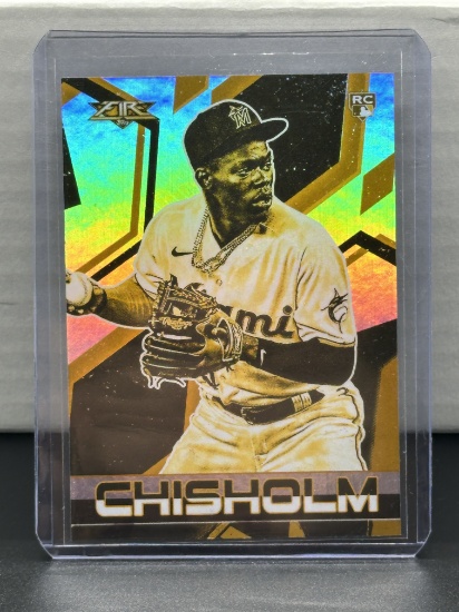 Jazz Chisolm 2021 Topps Fire Gold Minted Rookie RC Parallel #40