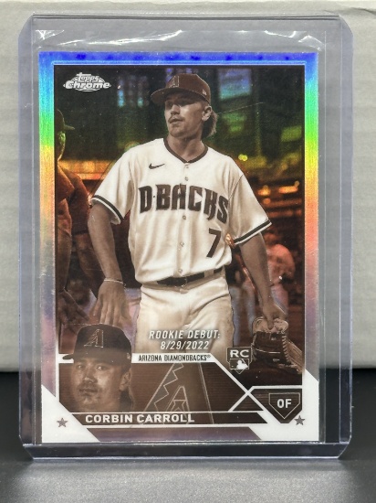 Corbin Carroll 2023 Topps Rookie Debut Sepia Refractor RC Parallel #USC220