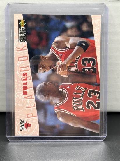 Michael Jordan Scottie Pippen 1996 Upper Deck Collector's Choice Bulls Playbook #370