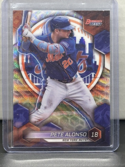 Pete Alonso 2023 Bowman's Best Silver Wave Refractor #3