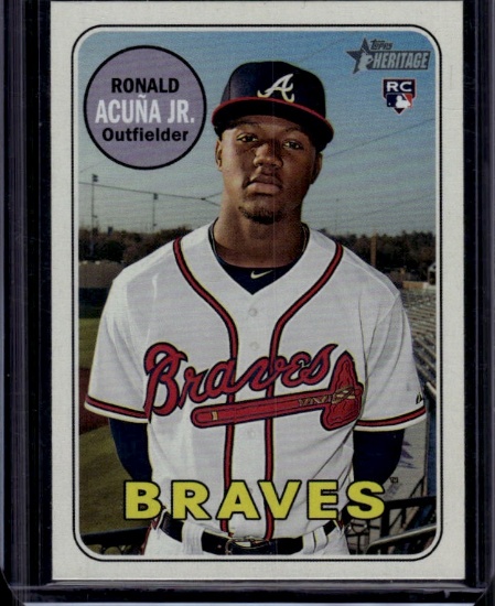 Ronald Acuna Jr. 2018 Topps Heritage Rookie RC #580