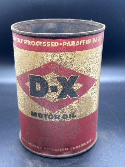 D-X Motor Oil 1 Quart Empty Can