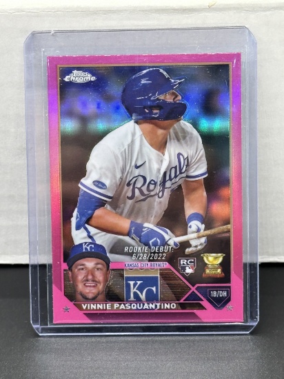 Vinnie Pasquantino 2023 Topps Chrome Rookie Debut RC Cup Pink Refractor #USC85