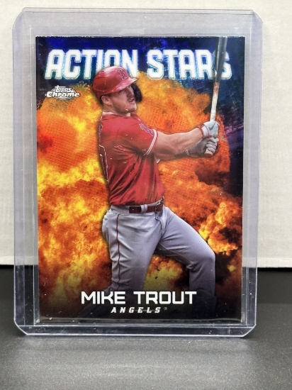 Mike Trout 2023 Topps Chrome Action Stars Refractor Insert #ASC-29