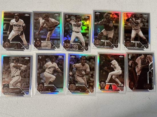2023 Topps Chrome Sepia Refractors Lot of 10 - 3 Rookies