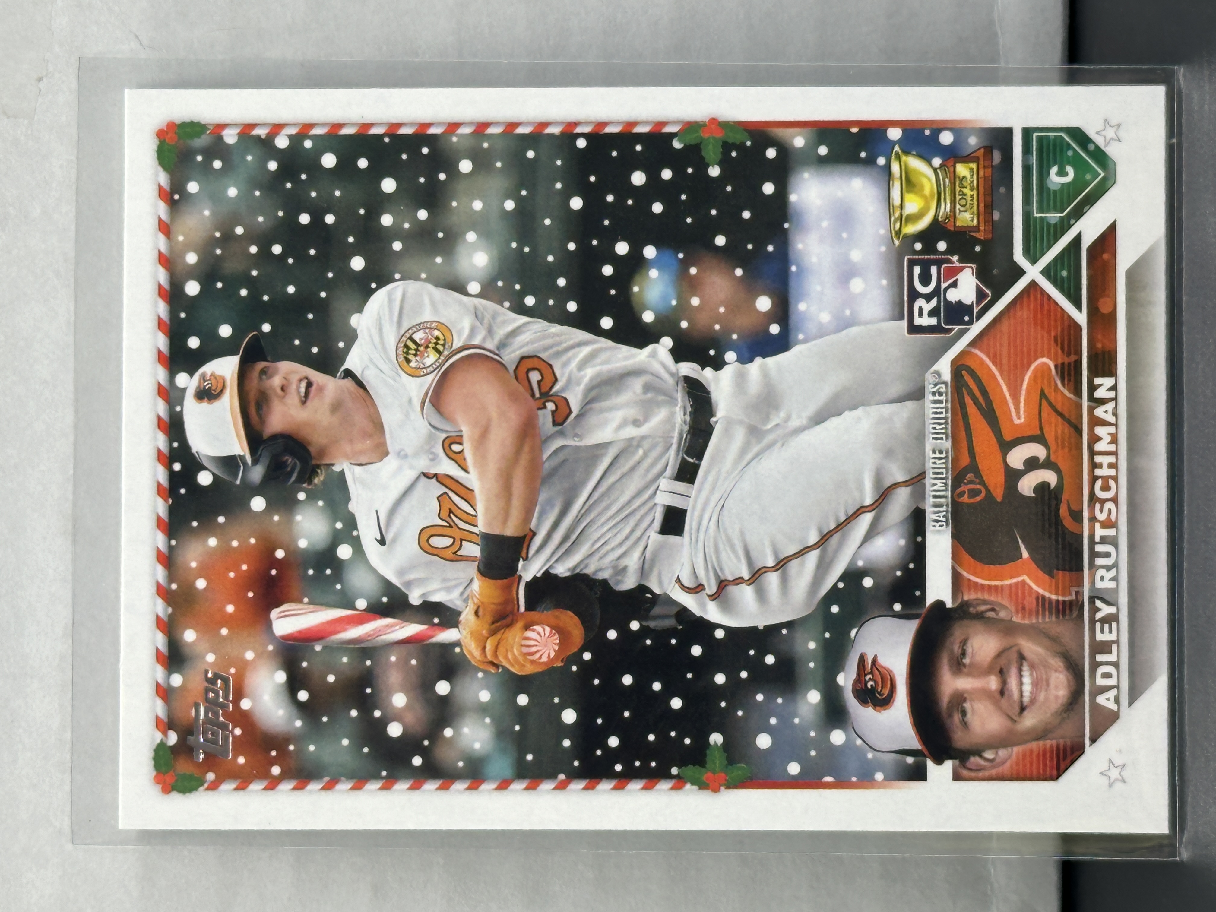 Adley Rutschman 2023 Topps Holiday Candy Cane Bat | Proxibid
