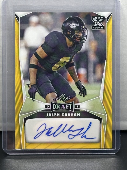 Jalen Graham 2023 Leaf Draft Yellow Rookie RC Auto #BA-JG1 | Art ...
