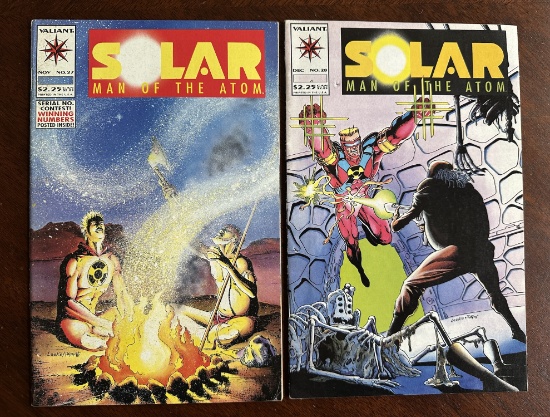 Solar Man of Atom Lot of 2 Comics - Nov 1993 #27, Dec 1993 #28 Valiant Comics