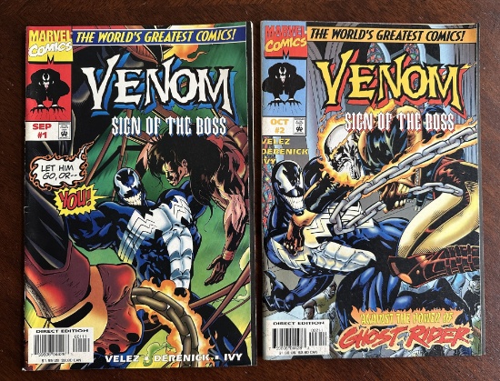 Venom Sign of the Boss Marvel Comics Lot of 2 Sept 1997 #1 Oct 1997 #2