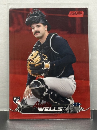 Austin Wells 2024 Topps Stadium Club Red Foil Rookie RC #216