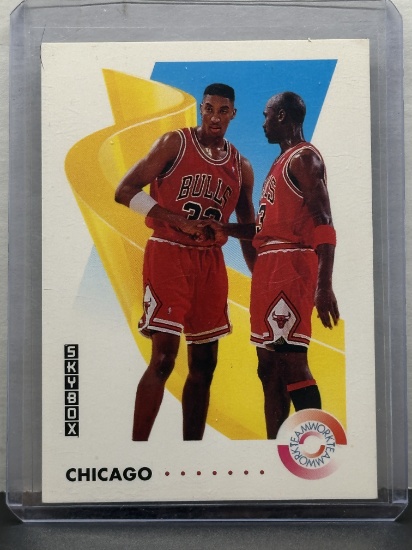 Michael Jordan Scottie Pippen 1992 Skybox Teamwork #462