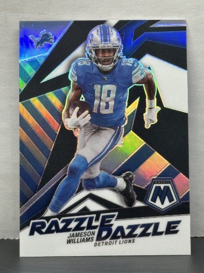 Jameson Williams 2022 Panini Mosaic Razzle Dazzle Silver Prizm Insert #RD-28