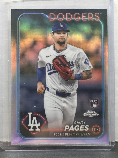 Andy Pages 2024 Topps Chrome Rookie Debut RC Refractor #USC186