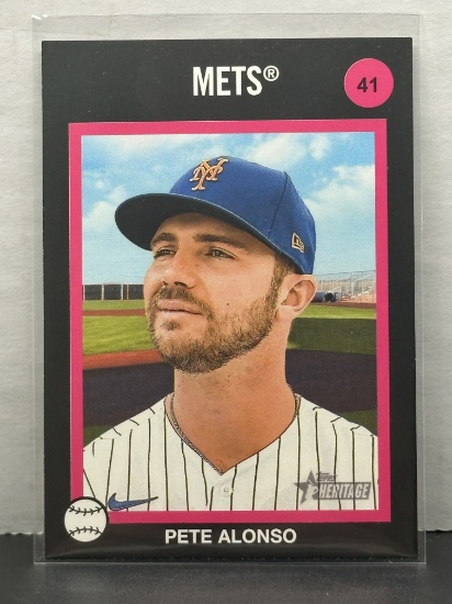 Pete Alonso 2022 Topps Heritage High Number Venezuelan Stamp Card Super Short Print #41