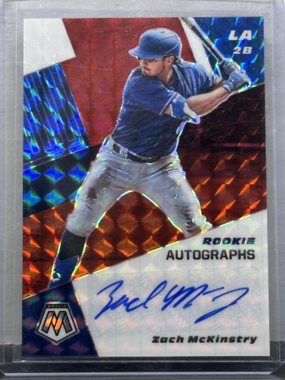 Zach McKinstry 2021 Panini Mosaic Blue Mosaic Prizm Rookie Autographs RC Auto #RAM-ZM