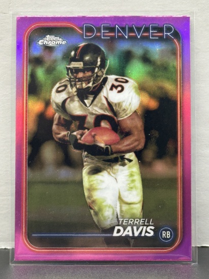 Terrell Davis 2024 Topps Chrome Pink Refractor #60