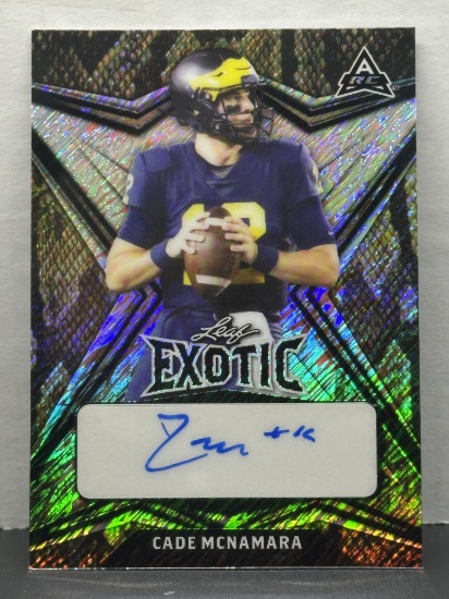 Cade McNamara 2022 Leaf Exotic Shimmer (#5/8) Refractor Rookie RC Auto #CA-CMN