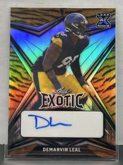 Demarvin Leal 2022 Leaf Exotic Tiger (#10/10) Refractor Rookie RC Auto #BA-DL1