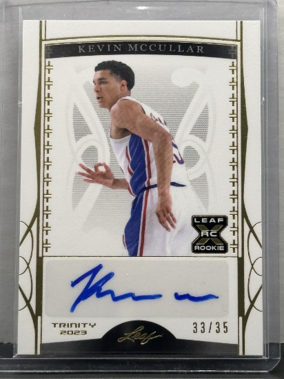 Kevin McCullar 2023 Leaf Trinity Gold (#33/35) Rookie RC Auto #BA-KMC