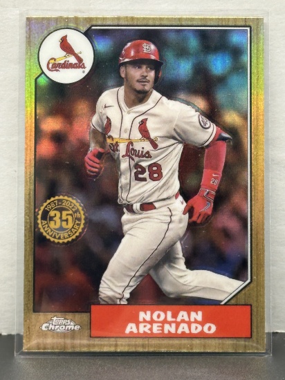 Nolan Arenado 2022 Topps Chrome 1987 Design Refractor Insert #87BC-5