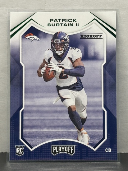Patrick Surtain II 2021 Panini Playoff Kickoff Green Foil Rookie RC #244