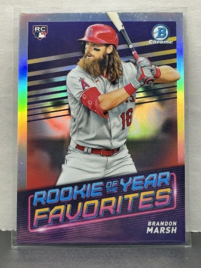 Brandon Marsh 2022 Bowman Chrome Rookie of the Year Favorites Refractor RC Insert #ROYF-3