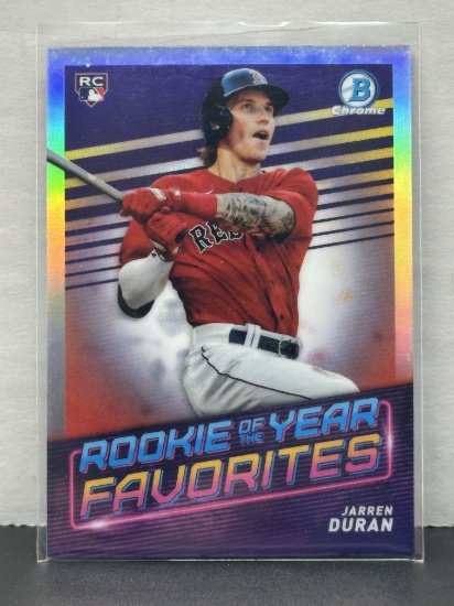 Jarren Duran 2022 Bowman Chrome Rookie of the Year Favorites Refractor RC Insert #ROYF-2