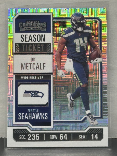 DK Metcalf 2023 Panini Contenders Mojo Foil Parallel #89