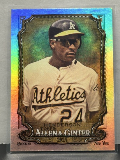 Rickey Henderson 2024 Topps Allen and Ginter Foil Parallel #256