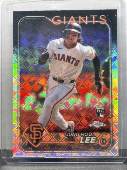 Jung Hoo Lee 2024 Topps Chrome Logofractor Refractor Rookie RC #201