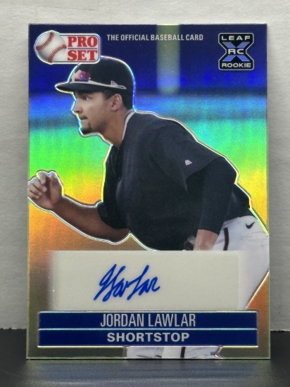 Jordan Lawler 2021 Leaf Pro Set Refractor (#7/35) Rookie RC Auto #PS1-JL2
