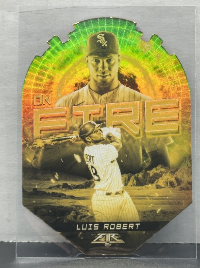 Luis Robert 2022 Topps Fire On Fire Gold Minted Die Cut Insert Parallel #EF-28