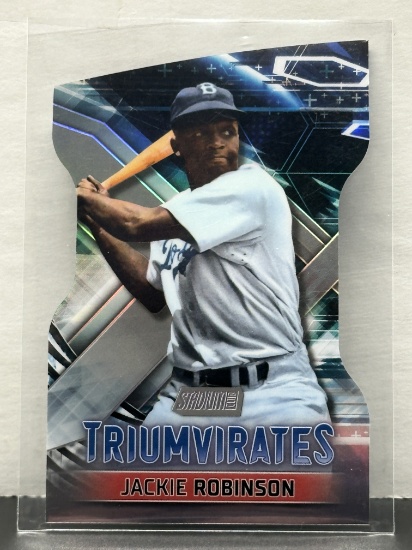 Jackie Robinson 2023 Topps Stadium Club Chrome Triumverates Refractor Insert #T-28