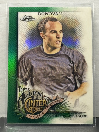 Landon Donovan 2022 Topps Allen and Ginter Chrome Green (#40/99) Refractor #184