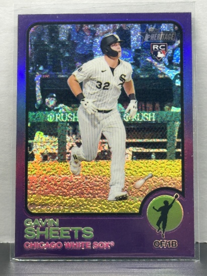 Gavin Sheets 2022 Topps Heritage Chrome Purple Refractor Rookie RC #181