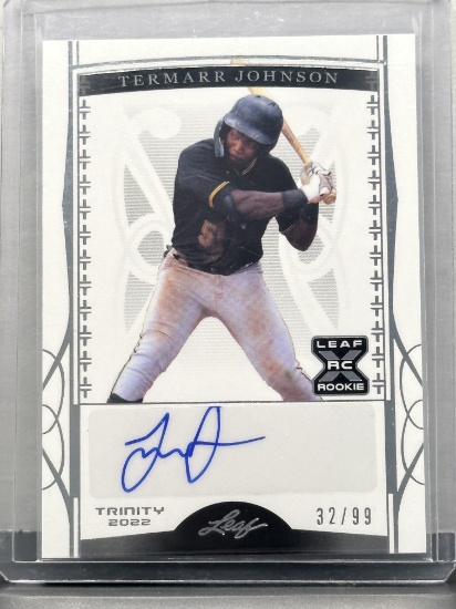 Termarr Johnson 2022 Leaf Trinity Silver (#32/99) Rookie RC Auto #BA-TJ1