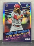Brandon Marsh 2022 Bowman Chrome Rookie of the Year Favorites Refractor RC Insert #ROYF-3