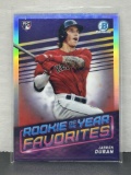 Jarren Duran 2022 Bowman Chrome Rookie of the Year Favorites Refractor RC Insert #ROYF-2
