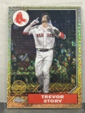 Trevor Story 2022 Topps Chrome Silver Pack 1987 Design Mojo Refractor Insert #T87C-61