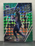 Lamar Jackson 2022 Panini Mosaic Thunder Lane Green Mosaic Prizm Insert #TL-24