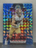 Christian McCaffrey 2023 Panini Mosaic Blue Reactive Mosaic Prizm #213