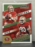 Joe Montana Jerry Rice 2022 Panini Contenders Touchdown Tandems Insert #TDT-SF9