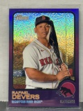 Rafael Devers 2022 Topps Heritage Chrome Purple Refractor #244