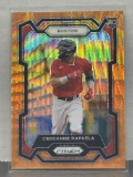 Ceddanne Rafaela 2024 Panini Prizm Orange Wave (#5/49) Prizm Rookie RC #252